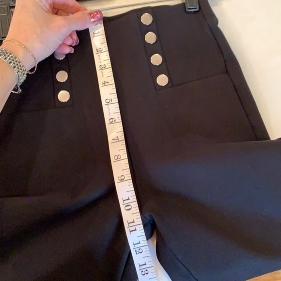 Forever 21 double row silver button high rise black leggings - Picture 5 of 8